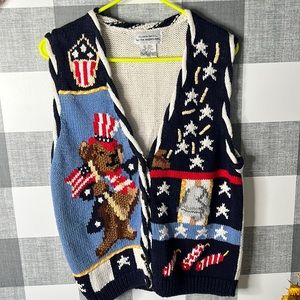 VTG Alexandra Barlett Cardigan vest Patriotic